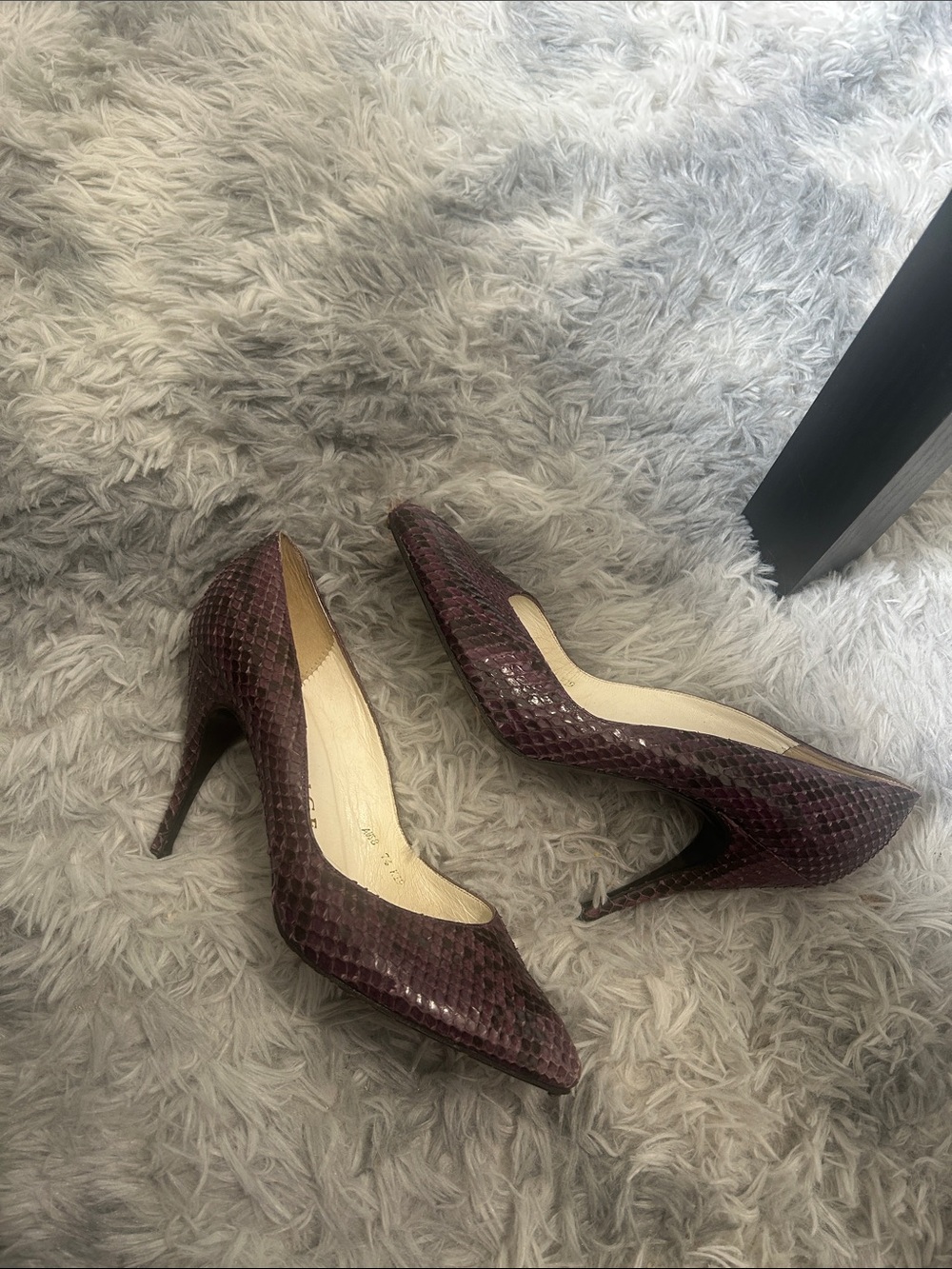 🇫🇷 Malone Souliers A Dige Paris Snake Embossed Pointed-Toe High Heels